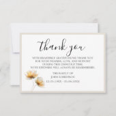 Simple Script Traditional Sympathy Funeral  サンキューカード (正面)