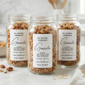 Simple Script Vertical Homemade Granola Label ラベル