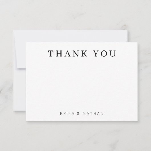 Simple Script  Wedding サンキューカード (正面)