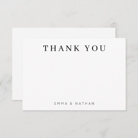 Simple Script  Wedding サンキューカード (正面/裏面)