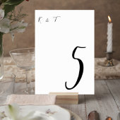 Simple Script Wedding Table Numbers テーブルナンバー