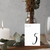 Simple Script Wedding Table Numbers テーブルナンバー