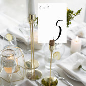 Simple Script Wedding Table Numbers テーブルナンバー