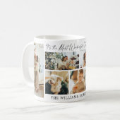 Simple Seven Photo Collage Christmas Coffee Mug コーヒーマグカップ (正面左)