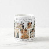 Simple Seven Photo Collage Christmas Coffee Mug コーヒーマグカップ (中央)