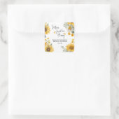 Simple She’s Found Her Honey Bee Bridal Shower スクエアシール (バッグ)