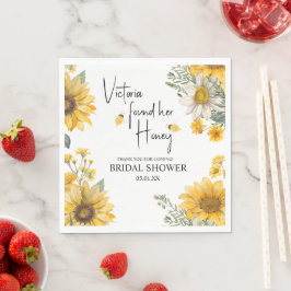 Simple She’s Found Her Honey Bee Bridal Shower スタンダードランチョンナプキン
