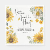 Simple She’s Found Her Honey Bee Bridal Shower スタンダードランチョンナプキン (正面)