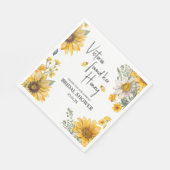 Simple She’s Found Her Honey Bee Bridal Shower スタンダードランチョンナプキン (角)