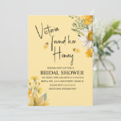 Simple She’s Found Her Honey Bee Bridal Shower 招待状 (スタンド正面)