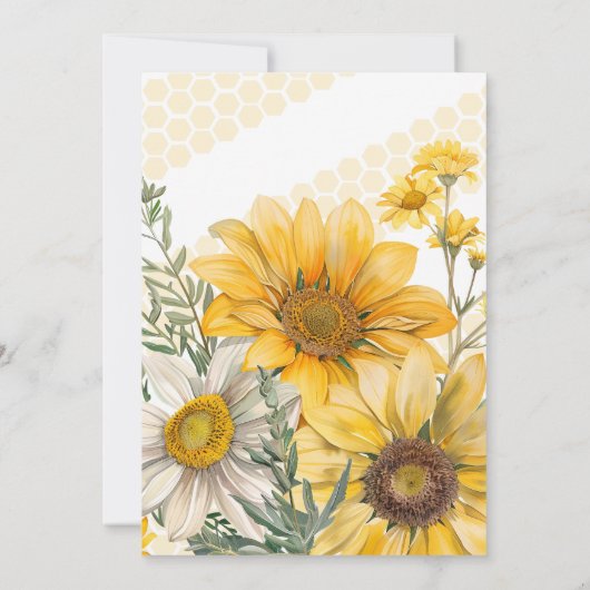 Simple She’s Found Her Honey Bee Bridal Shower 招待状 (裏面)