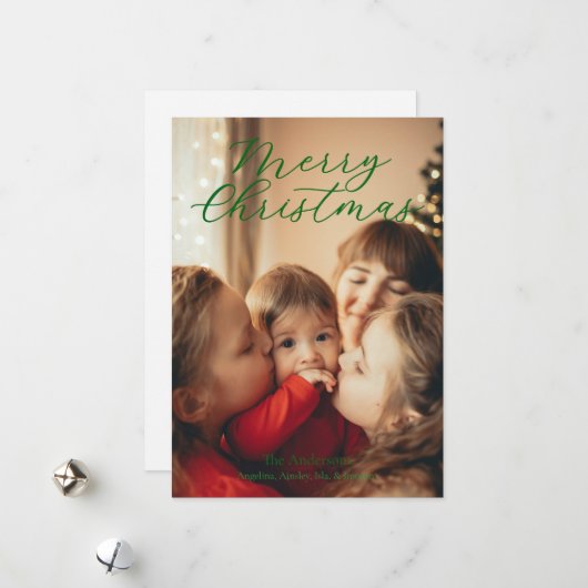 Simple Single Photo Holida シーズンカード (正面/裏面インサイチュ)