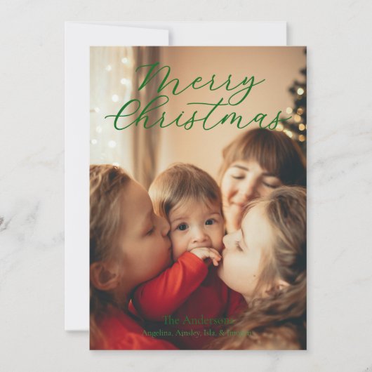 Simple Single Photo Holida シーズンカード (正面)