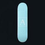 Simple Sky Blue Monogram スケートボード<br><div class="desc">Thank you for your purchase!</div>