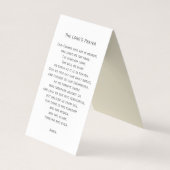 Simple Small Funeral Memorial Prayer Photo Card 名刺 (裏面)