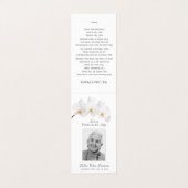 Simple Small Funeral Memorial Prayer Photo Card 名刺 (外部フラット)