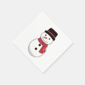 Simple Snowman Christmas Holiday Napkins スタンダードカクテルナプキン (角)