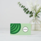 Simple Soft Green Black Stylish Business Card 名刺 (スタンド正面)