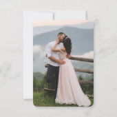 Simple Solid Color Dusty Rose Pink Wedding サンキューカード (裏面)