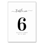 Simple Solid Color White Wedding Table Number テーブルナンバー (正面)