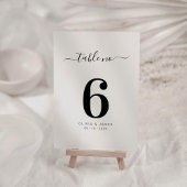 Simple Solid Color White Wedding Table Number テーブルナンバー