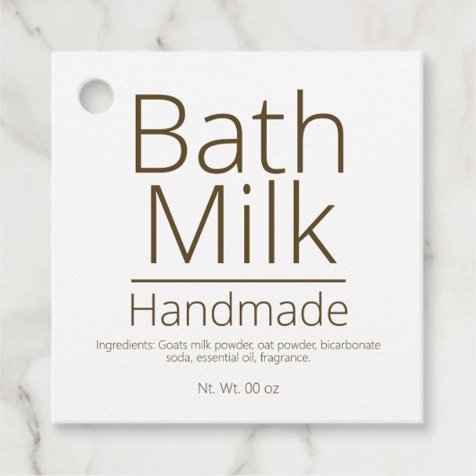 Simple Sophisticated Bath Milk Business Hobby フェイバータグ (正面)