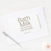 Simple Sophisticated Bath Milk Business Hobby 長方形シール (封筒)
