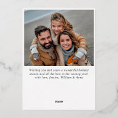 Simple Sparkleエレガント Christmas 2写真金ゴールド 箔シーズンカード (裏面)