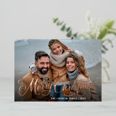 Simple Sparkle Christmas 4エレガント PHOTOバラ金ゴールド 箔シーズンカード (立ち正面)