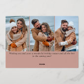 Simple Sparkle Christmas 4エレガント PHOTOバラ金ゴールド 箔シーズンカード (裏面)