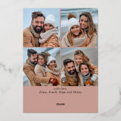 Simple Sparkle Christmas 5エレガント PHOTOバラ金ゴールド 箔シーズンカード (裏面)