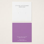 Simple Square White Stud Earring Display Card (正面&裏面)