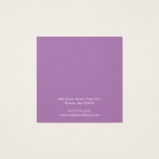 Simple Square White Stud Earring Display Card (裏面)