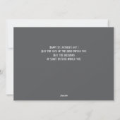 Simple St. patrick's day Shamrocks family photo  シーズンカード (裏面)