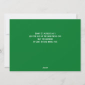 Simple St. patrick's day Shamrocks family photo  シーズンカード (裏面)