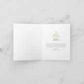 Simple star tree white Merry Christmas シーズンカード (内部)