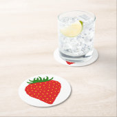 Simple Strawberryコースター ラウンドペーパーコースター (インサイチュ)