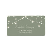 Simple String Lights Sage Green  ラベル (正面)