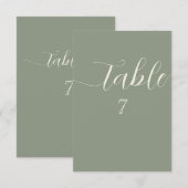 Simple String Lights Sage Green Wedding 招待状 (正面/裏面)