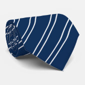 Simple Striped Custom Initials ネクタイ (ロール)