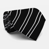 Simple Striped Custom Initials ネクタイ (ロール)