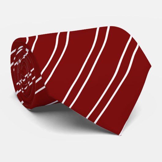 Simple Striped Custom Initials ネクタイ (ロール)