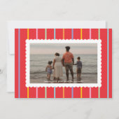 Simple Stripes and Scallops Landscape Photo シーズンカード (正面)