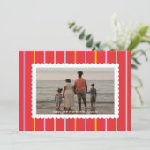 Simple Stripes and Scallops Landscape Photo シーズンカード (スタンド正面)