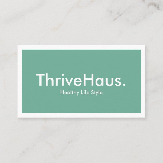 Simple Style Clean Lifestyle Calming Sage Green 名刺 (正面)