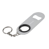 Simple Stylish Bottle Opener Custom Text Bar Key キーホルダー栓抜き (正面アングル)