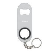 Simple Stylish Bottle Opener Custom Text Bar Key キーホルダー栓抜き (裏面)