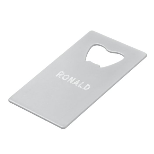 Simple Stylish Bottle Opener Custom Text Bar Key クレジットカード栓抜き (裏面アングル)