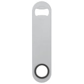 Simple Stylish Bottle Opener Custom Text Bar Key スピード栓抜き (裏面)