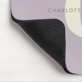 Simple Stylish Chic Monogram Name in Dusty Lilac マウスパッド (コーナー)